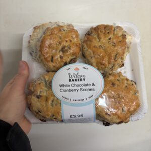 White Chocolate & Cranberry Scones